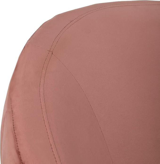 Safavieh Couture Home Razia Retro Glam Dusty Rose Pink Velvet Channel Tufted Tub Chair