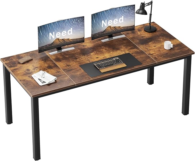 Need Large Computer Desk 70.8 x 31.5 inches Conference Table Large Office Desk Writing Table Workstation for Home OfficeRustic Brown AC3FB-180-ND