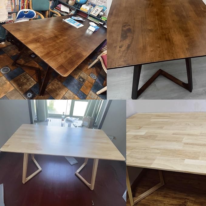 Wooden Home Office Desk Conference Table Study Writing Gaming Table Farmhouse Easy to Assemble for Living Room Home Office(Brown120x80cm/47x31.5in)