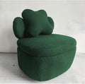 Cozy Soft Toy Fleece Lounge Chair for Living Room - Modern Accent Armchair - Soft Chair Comfort - Leisure Furniture - Color: Green