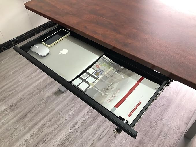 Pull-Out Desk Drawer - Office Storage Organizer Mounts Easily Space-Saving Slide-Out drawer for Under Desk (24.4 in Internal Width)