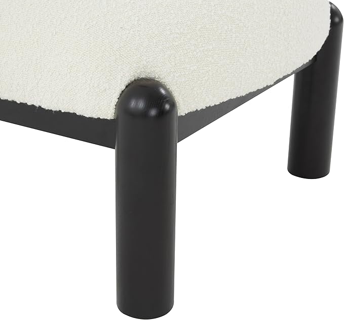 SAFAVIEH Couture Collection Rosabryna Modern Scandinavian Ivory/Black Boucle Accent Chair (Fully Assembled)