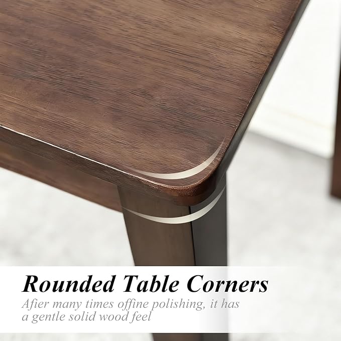 Solid Wood Desk40 Oak Wooden Desk with DrawersMid Century Modern Small Computer Desk with Drawers for Small Spaces Home Office Solid Wood Writing Desk (Walnut Color-2 40)