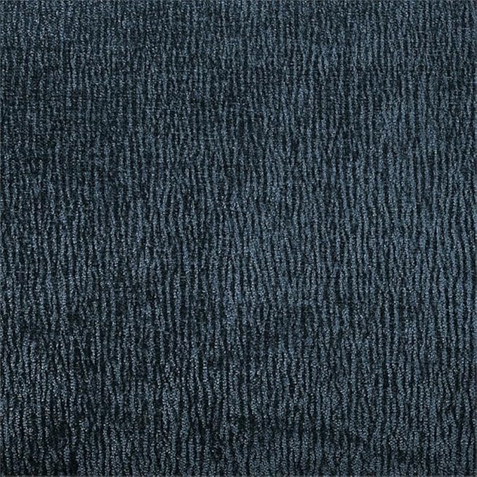 Pemberly Row Modern Navy Blue Fabric Swivel Barrel Accent Chair 32 in x 31.5 in x 31 in Upholstered Polyester Stain-Resistant Reversible Cushions Comfortable for Living Room or Study Use