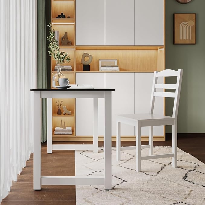 Black Modern Computer Desk 110cm Office Desk Writing Study Wooden Table for Home Office Desk Workstation Office Table Work from Home Desk Computer Table 110 x 60 x 75cm (L x W x H)