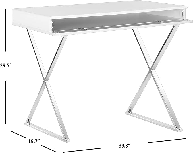 Safavieh Home Collection Gordon Desk White/Chrome
