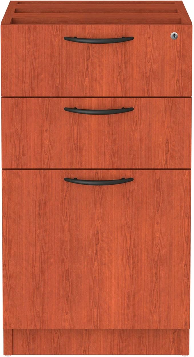 Alera Valencia Series 16 by 22 by 28-Inch 2 Box and 1 File Drawer Full Pedestal Medium Cherry