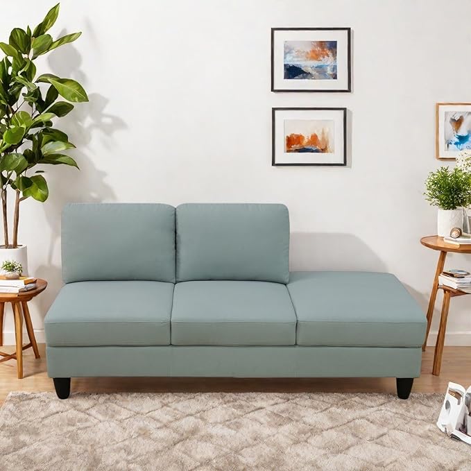 Sectional Sofas for Living Room Furniture Sets 4-Seat Modular Sectional Sofa with Armrests High Elastic Sponge Filled L Shaped Couch for Apartment Green
