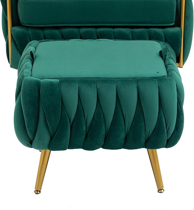 Accent Chair with Storage Ottoman Chair Tufted Barrel Chair Set Arm Chair for Living Room Bedroom