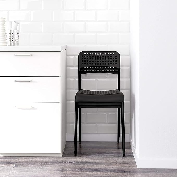 Ikea ADDE Chair Black(Pack of 2)