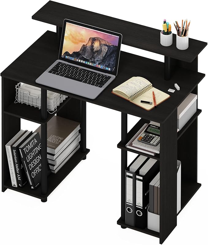 Furinno JAYA Simple Design Computer Writing Desk Walnut