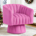 YSICK Swivel Accent Chair360°Swivel Barrel Chairs Mid-Century Chair with Wide Upholstered Modern Velvet Fabric Round Armchair for Living Room Lounge Bedroom