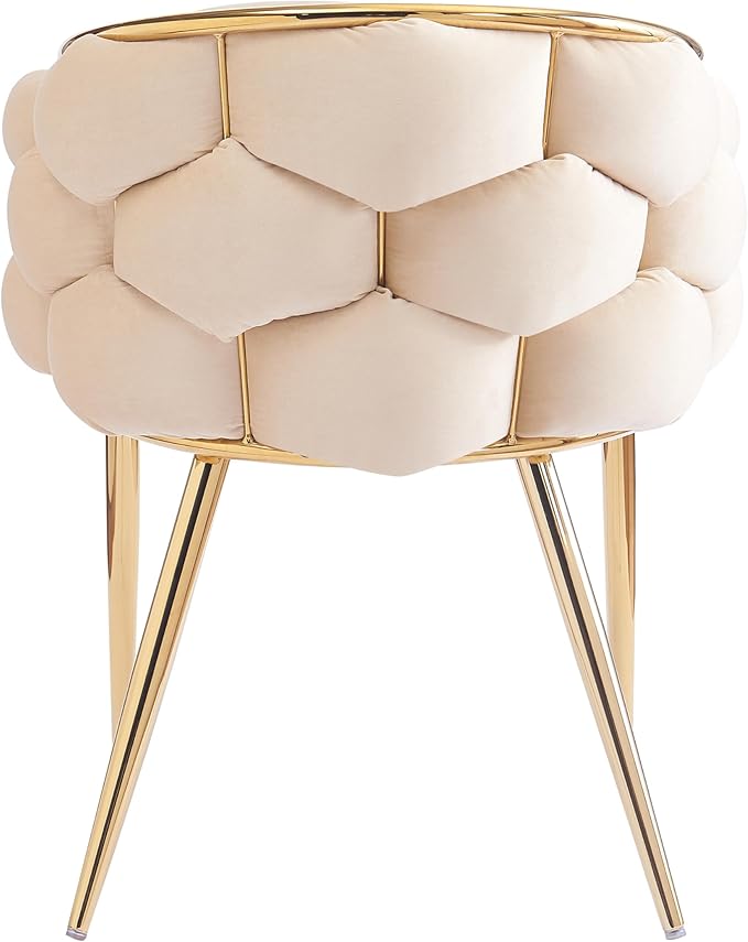 Luxury Handmade Accent Chair with Gold Legs Modern Velvet Armchair for Living Room and Bedroom