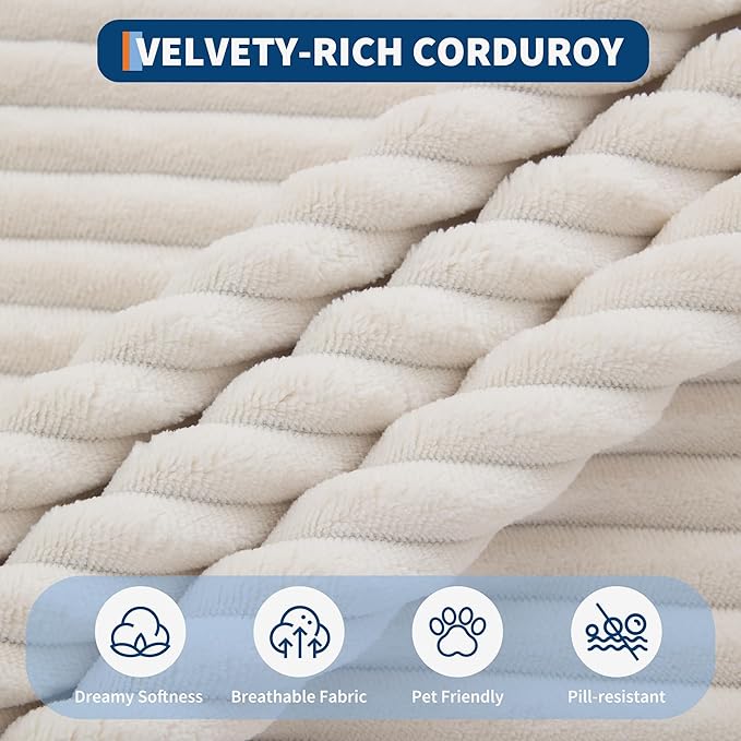 Oversized Chaise Lounge Chair 67 * 61 Indoor Double Cloud Boneless Couch with 4 Pillows Armrests Deep Seat No Assembly Required Comfy Corduroy Sleeper Sofa Bed for Living Room