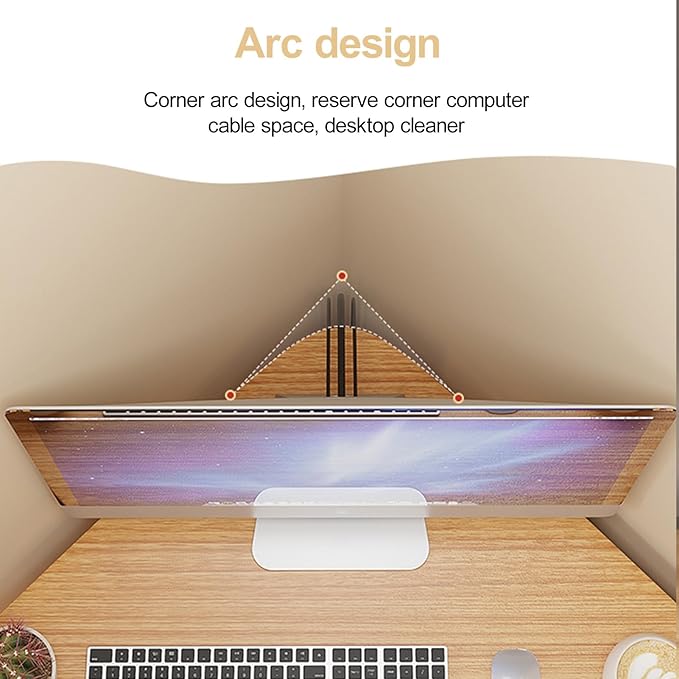 Corner Desk for Small Spaces Home Office Computer Desk with Shelves Gaming Desk Corner Table for Work Writing Desk Triangle Desk Office Desk Spacious Desktop Light Brown