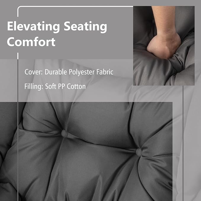 GORELAX Lazy Chair with Ottoman Modern Accent Chair w/Armrests &amp Side Pocket Upholstered Lounge Sofa Chair &amp Folding Footstool Set Reading Chair for Bedroom Living Room Dorm Room (Grey)