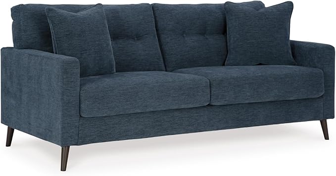 Signature Design by Ashley Bixler Classic Tufted Sofa with Removable Cushions Blue