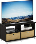 Furinno Andrey Entertainment Center with Bin Drawers Dark Espresso