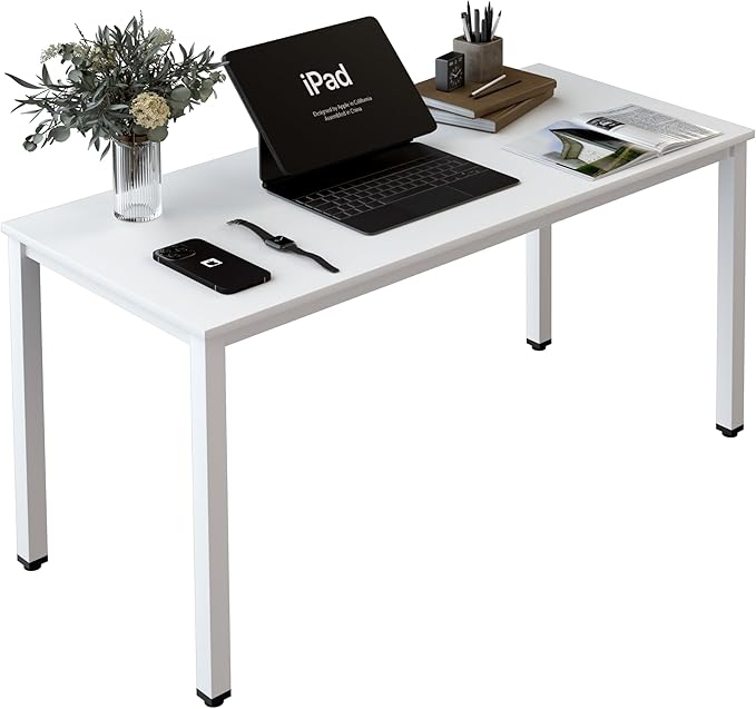 Computer Desk for Small SpaceModern Simple Laptop DeskComputer Table Study Writing Desk for Home OfficeDining RoomLiving Room (White 55 * 23.5in)