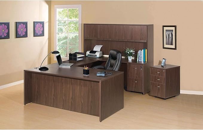 Lorell Essentials Walnut F/F Mobile Pedestal