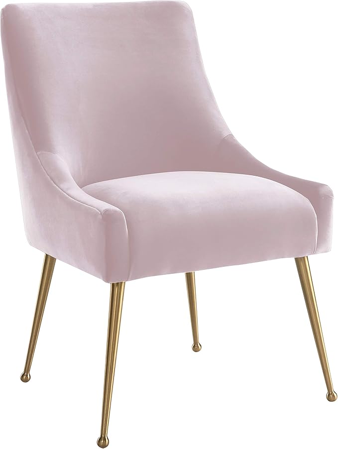 Tov Furniture Beatrix Blush Velvet Side Chair
