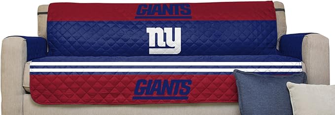 Pegasus Sports NFL Unisex NFL Sofa Couch Reversible Furniture Protector with Elastic Straps 75-inches by 110-inches