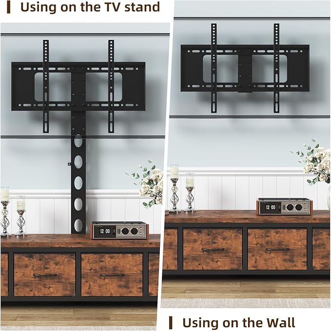 TV Stand with Mount &amp 4 Drawers Entertainment Center up to 75 inch TV Modern Media Console Fabric Dresser TV Stand for Living Room Bedroom