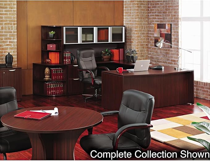 Alera Valencia Series 48 by 30 by 29-1/2-Inch Desk Shell Rectangular Top Mahogany