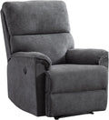 EBELLO Power Recliner Chair Electric Recliner Breathable Fabric Single Overstuffed Recliner Sofa Chair with USB Charge Port for Elderly Living Room Bedroom Gray Power Gray