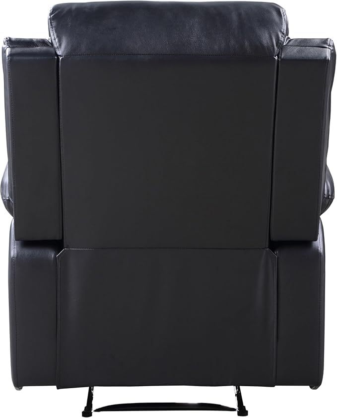 Black Power Recliner with Pillowtop Arms - Modern Living Room Chair