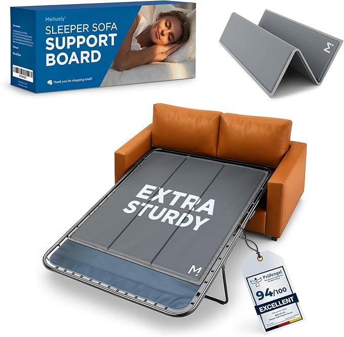 Meliusly Sleeper Sofa Support Board Full Size (48x48) Heavy Duty Wood Sofa Bed Board for Pull Out Couch Foldable Mattress Support Under Mattress Bar Shield Sofa Bed Support Folding Bed Board