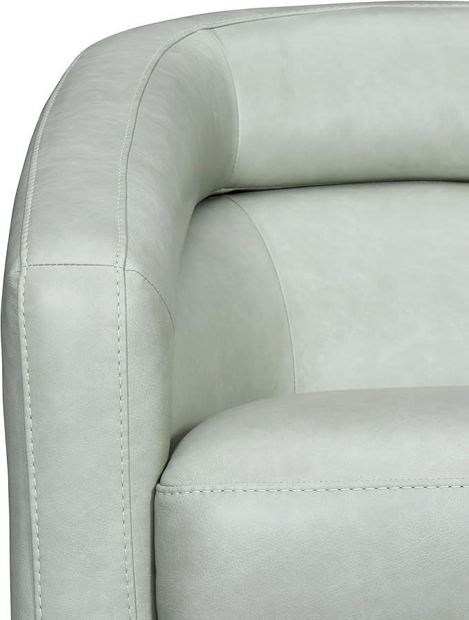 Armen Living Desi Mint Leather Swivel Accent Chair