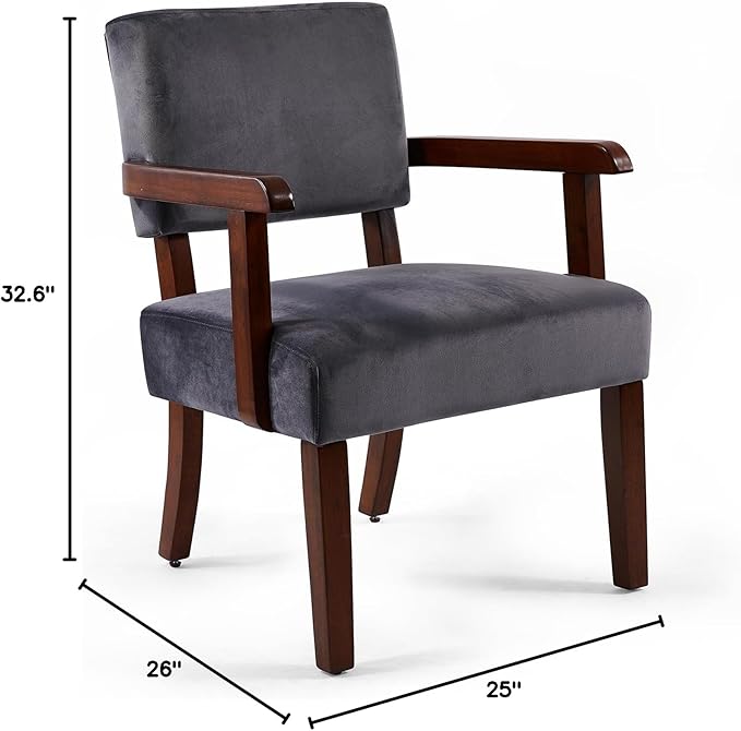 Modern Accent Chair Upholstered Living Room Chairs with Wood Frame Oversized Reading Armchair for Bedroom Waiting Room