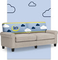 Serta Copenhagen 78 Rolled Arm Sofa Easy Care Polyester Soft Pillow Back Pocket Coil Seat Cushions Removable Covers Loveseat or Couch for Small Spaces Living Rooms or Bedrooms Light Gray