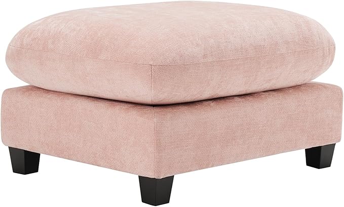 Pink Ottoman for Modular Sectional Sofa Chenille Oversized Sectional Couches for Living Room Bedroom Apartment Cloud Sofa Couch Comfy Couch Ottoman