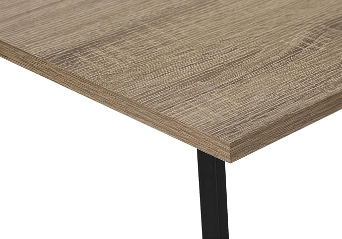 Computer Desk Home Office Corner Storage Shelves 48 l L Shape Work Laptop Brown Laminate Black Metal Contemporary Modern