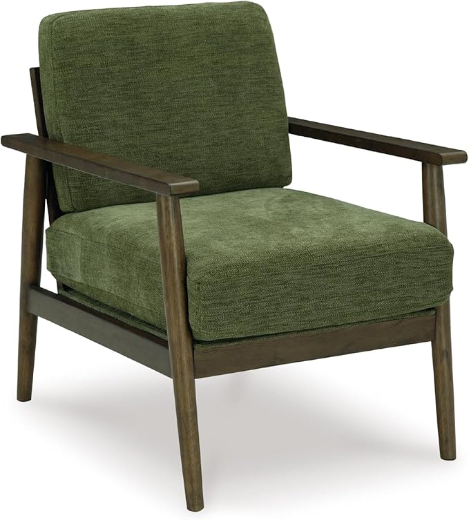 Signature Design by Ashley Bixler Mid-Century Modern Upholstered Showood Accent Chair Green