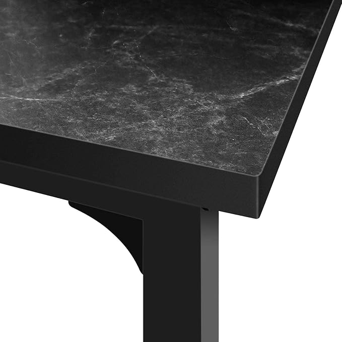 YSSOA 47 Inch Home Office Computer Desk for Working Studying Writing or Gaming Black