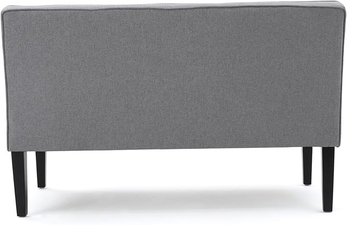 50'' Loveseat Sofa Modern Two-Seater Compact Upholstered Sofa for Small Space Bedroom Hallway Bench Grey.