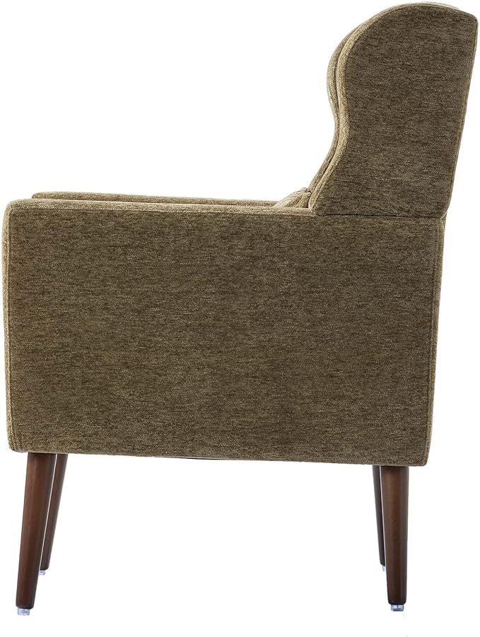 Modern Accent Chair&ampWingback Chair&ampLiving Room Chairs ComfySmall Arm Chair&ampClub Chair&ampSide Chairs for Living RoomSingle Chairs Living Room with Waist Pillow for Small SpaceOffice (O
