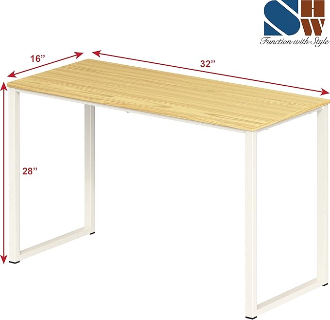 SHW Mission 32-Inch Home Office Computer Desk Oak