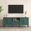 ARTPOWER 67'' Mid-Century Modern TV Stand with Storage Drawer and Doors Long TV Stand with Adjustable Shelves for 75 Inch TV for Living Room Bedroom Green