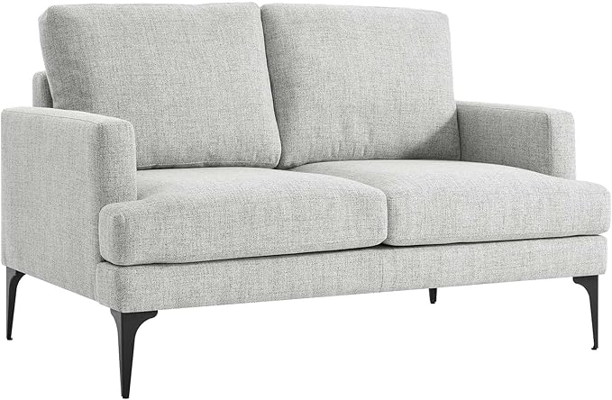 Modway EEI-6006-LGR Evermore Upholstered Fabric Loveseat Light Gray