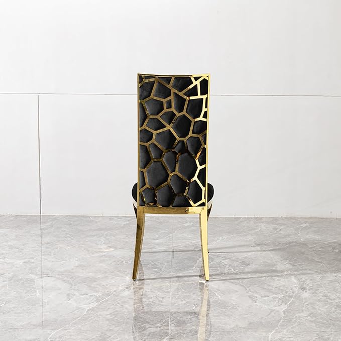 Velvet Dining Chairs with Gorgeous Gold Curved LegsModern Upholstered Dining Room Chairs for TableLiving RoomDining RoomOfficeWhite Luxury Kitchen Chairs