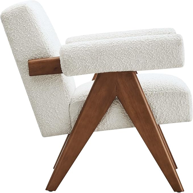 Modway EEI-6502-IVO Lyra Boucle Fabric Armchair Ivory