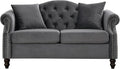 Modern Velvet Loveseat 57 Inch Sectional Couch Luxury 2 Seater Deep Couch with NailheadUpholstered Sofa for Living Room Bedroom Apartment