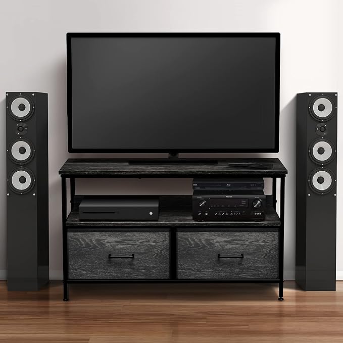 Sorbus TV Stand Dresser with 2 Drawers - Television Riser Chest with Storage - Bedroom Living Room Closet &amp Dorm Furniture