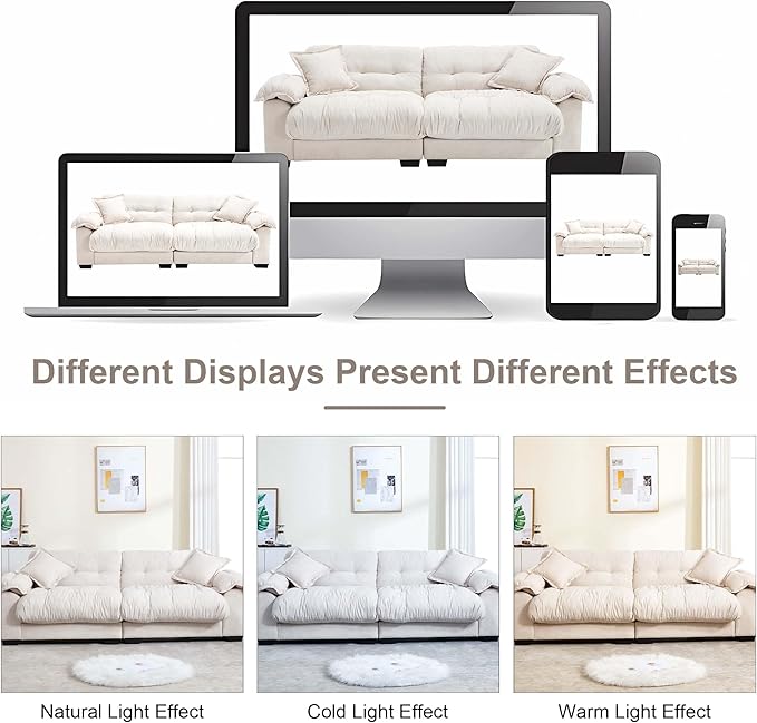 90.55 Cloud Loveseat for Living Room Modern Small Sofa Love Seat Couch for Small Spaces 2 Seater Comfy Loveseat Sleeper Cozy Sofa Beige