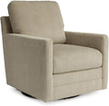 Signature Design by Ashley Icaman Contemporary Swivel Chair with Removable Cushions Light Brown