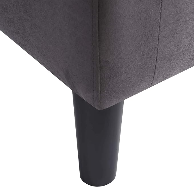 Convenience Concepts Take a Seat Churchill Accent Chair with Ottoman Dark Gray Microfiber
